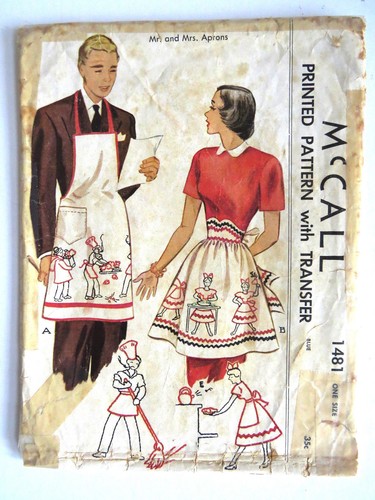 1940s mccalls apron pattern - 1940s, w