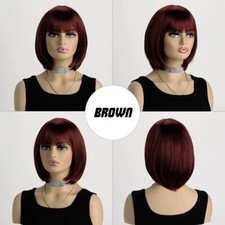 Short Bob Wig for Women Ladies Fancy Dress Wigs Cosplay Pop Party Hen Do Costume