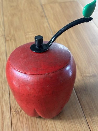 Vintage wooden apple shape - vintage,