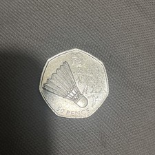 Olympic Badminton 50p Coin