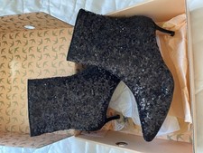 RAVEL SEQUIN ANKLE BOOTS UK 6