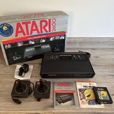 ATARI 2600 BLACK Vader EDITION Video Game Console BOXED Working NEW POWER SUPPLY