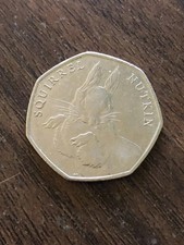 SQUIRREL NUTKIN 50P COIN