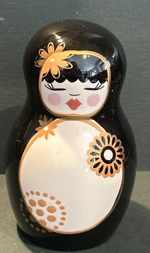 Black gold floral - black, painted