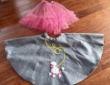 Gray FELT Poodle Skirt _ Youth