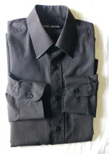 Mens SHIRT Rael Brook 15 " Black  Long sleeves