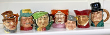 8  vintage Toby Jugs, various characters, very good condition, Royal Doulton etc