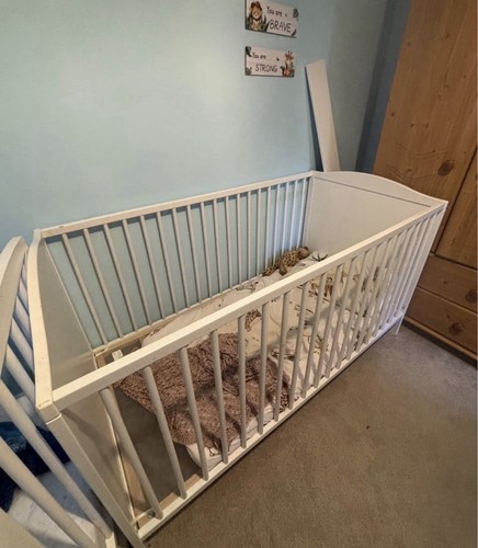 White wooden nursery - wooden,
