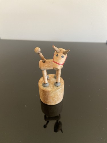 Push button vintage wooden toy - push,