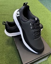 Footjoy Tour Rival Spiked Golf Shoes #56960 Black / White Size UK 9.5 EUR 44