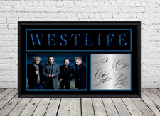 Westlife Signed Photo Poster Print Poster Memorabilia