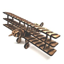 Wooden model airplane - 3d,