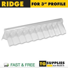 Clear PVC Ridge Cap For 3″
