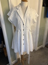 Zara White Cut Out Lace Mini