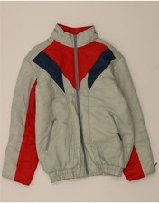 VINTAGE Mens Windbreaker Jacket IT 50 Large Green Colourblock DA81