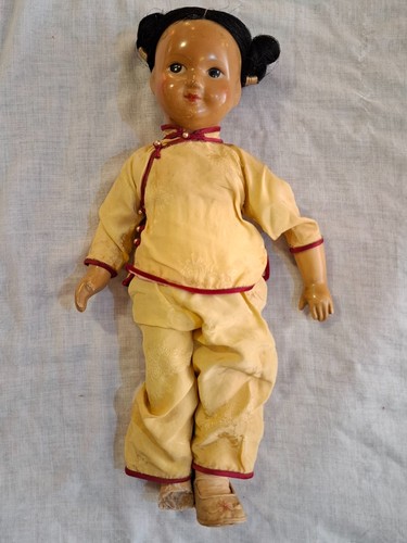 Vintage asian porcelain doll - vintage,