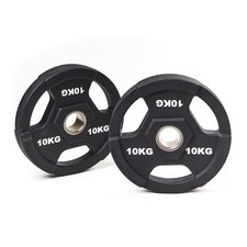 Athletic Vision PU Coated Olympic Weight Plates - Pair - 10kg - Home Gym, Bar