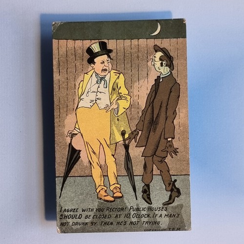 Comic postcard 1907 - postcard, man