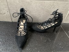BNWT Black Caged Kitten Heel