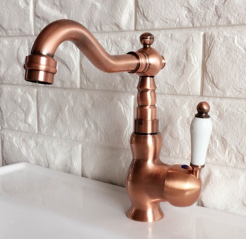 Antique red copper bathroom - antique,