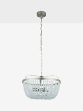 John Lewis Chandelier Ceiling Light Beaded Matt Nickel RRP£189 New