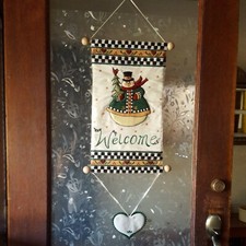 Felted Wool Welcome Hanging