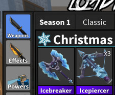 roblox mm2 wepons 3 icpiercer harvestor