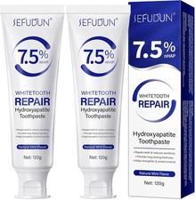 7.5% Hydroxyapatite Toothpaste 2 Pack, Fluoride-Free Nano Hydroxyapatite Toothpa