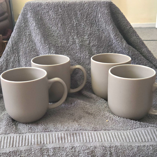 Set grey ceramic coffee - set,