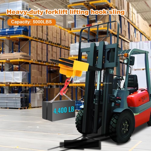Forklift mounted lifting hook - mounted,