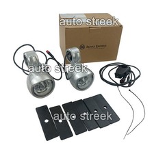 Silver LED Auxiliary Fog Lights for Royal Enfield Meteor & Classic Reborn 350