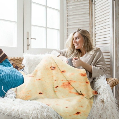 Burrito tortilla throw - burrito, blanket