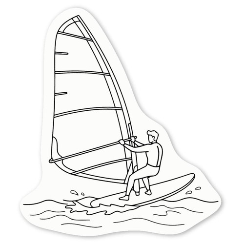 Windsurfer activity decal - 'windsurfer, activity'