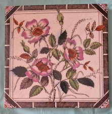 Antique tile floral