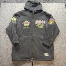 Vintage Adidas Descente Japan Sherpa Quilt Lining Hooded Jacket Size Large RARE