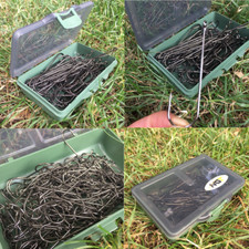 100 x ABERDEEN SEA FISHING HOOKS IN TACKLE BOX VARIOUS SIZES 1 2 4 1/0 2/0 4/0