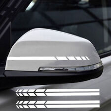 4x White Reflective Car Sticker Rearview Mirror Side Stripe Decals Accessories