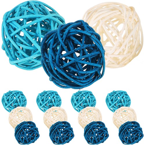 15pcs wicker rattan balls - wicker,