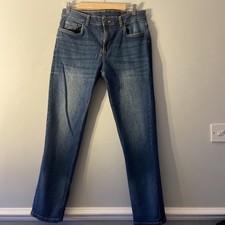 Farah Jeans Men’s 32 X 30 Blue Denim Trousers Straight Leg