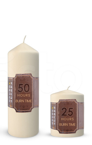 Round pillar candles ivory - candles,