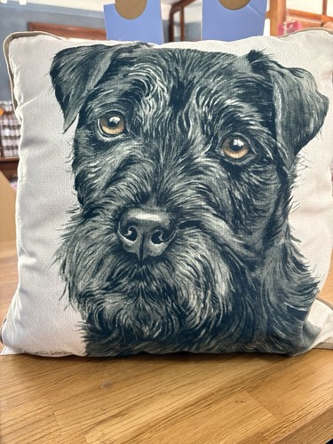 Patterdale terrier cushion - patterdale,