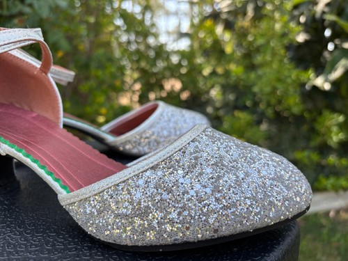Silver glitter dance shoes - silver,, glitter,
