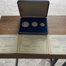 1969 The Investiture Of The Prince Of Wales 3x .999 Silver Medals BOX & COA