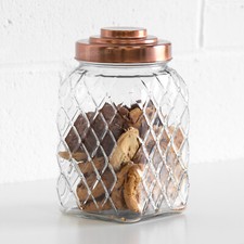 2.4L Glass Storage Jar Copper