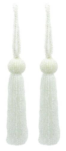 Beaded key tassel with seed - key,