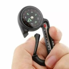 Compass Carabiner Thermometer 3in1 Outdoor Hiking Bushcraft Survival KeyRing MU