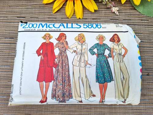 Mccalls sewing pattern 5806 - pattern,