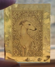 Stained glass Greyhound dog