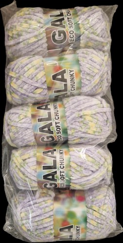 Lavender yellow green chenille - yellow,