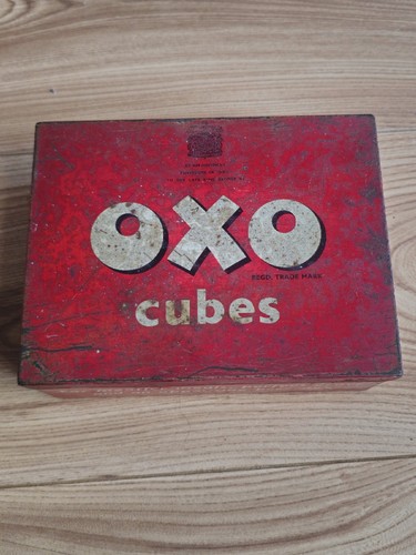 Oxo red tin cube metal - metal, storage
